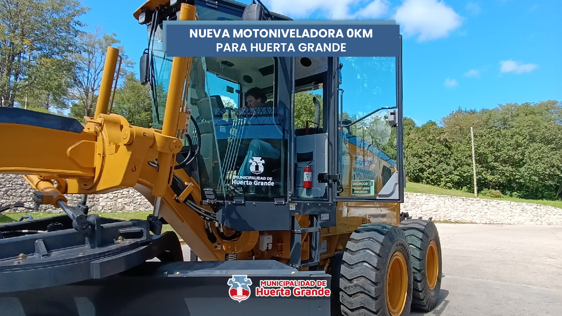 NUEVA MOTONIVELADORA 0KM PARA HUERTA GRANDE